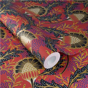 Casamance|Florale Jugendstil Tapete grün|Retro