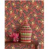 Eijffinger|Moderne ethnische Tapete rot und gold mit Blumen|Blumen