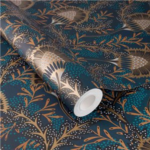 Eijffinger|Moderne Boho-Tapete grün mit Blumen|Blumen