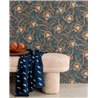 Eijffinger|Papier peint floral bohème moderne bleu et or|Floral