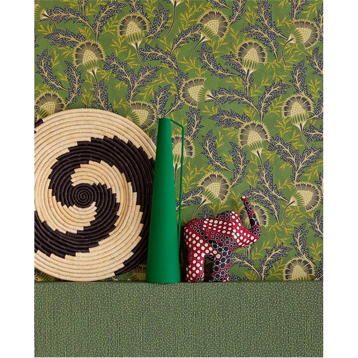 Eijffinger|Moderne Boho-Tapete grün mit Blumen|Blumen