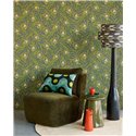 Eijffinger|Moderne Boho-Tapete grün mit Blumen|Blumen