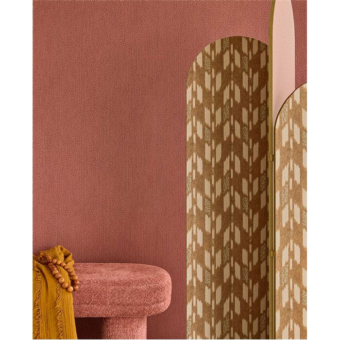 Eijffinger|Modern minimalist wallpaper in terracotta and gold|Wallpaper
