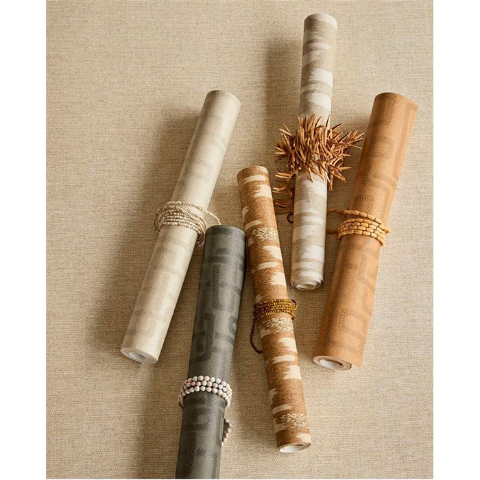 Eijffinger|Moderne ethnische Tapete Kuba-Stoff beige|Modern