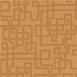 Casamance|Wallpaper floral leaves beige straw textured effect|Ethnic