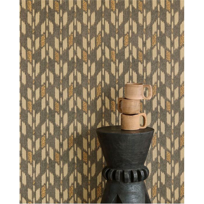 Eijffinger|Moderne ethnische Ikat-Tapete braun|Ethnisch