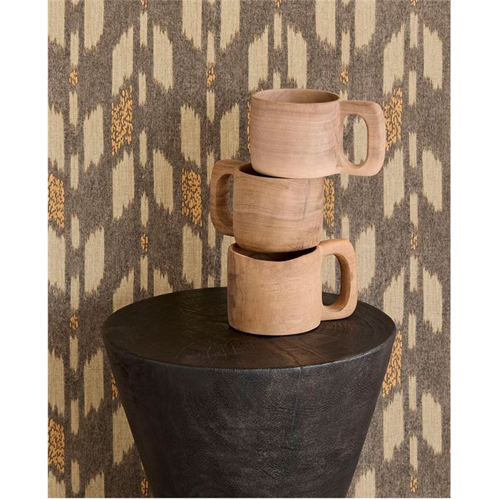 Eijffinger|Papel pintado ikat marrón étnico moderno|Étnico