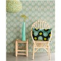 Eijffinger|Papel pintado ikat verde pastel étnico moderno|Étnico
