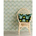 Eijffinger|Papier peint ethnique moderne ikat vert pastel|Ethnique