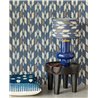 Papel pintado ikat azul étnico moderno - Eijffinger Solange 340245