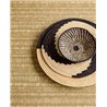 Eijffinger|Modern ethnic batik raffia wallpaper in ochre yellow|Raffia Imitation