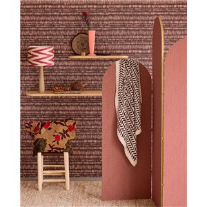 Papeldecor|Papier peint à effet textile avec des formes abstraites dans des tons marron|Papier Peint 2