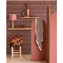 Eijffinger|Papier peint raphia batik ethnique moderne rouge|Imitation Raphia