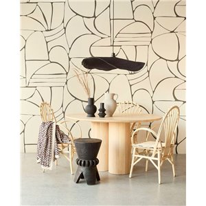 Casadeco|Papier peint de style figuratif jaune avec silhouettes abstraites|Abstrait 2