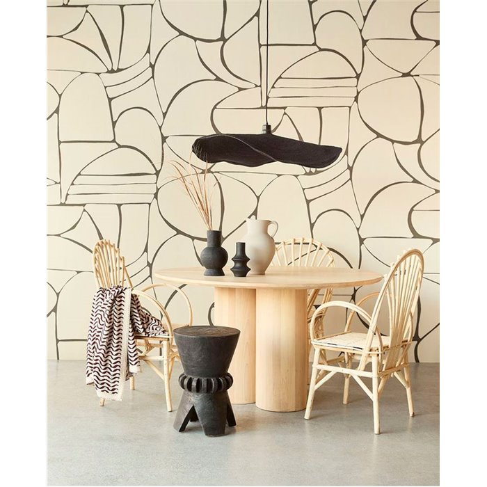 Eijffinger|Wandbild handgezeichnete Formen weiß creme|Wandbild