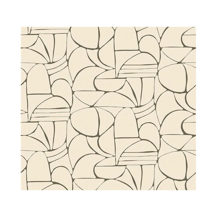 Eijffinger|Wandbild handgezeichnete Formen weiß creme|Wandbild