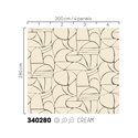 Eijffinger|Wandbild handgezeichnete Formen weiß creme|Wandbild