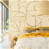 Eijffinger|Wandbild handgezeichnete Formen beige ocker|Wandbild