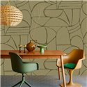 Eijffinger|Wall mural hand-drawn shapes khaki green|Wallmurals