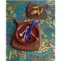 Eijffinger|Papier peint panoramique motif floral africain bleu ethnique|Panoramiques