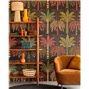 Eijffinger|Papier peint panoramique palmiers et feuilles tropicales multicolores|Panoramiques