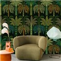 Eijffinger|Papier peint panoramique palmiers et feuilles tropicales vert|Panoramiques
