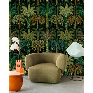 Casamance|Wallpaper Ginkgo leaves blue and gold|High-End 2