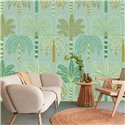 Eijffinger|Wall mural tropical palms and leaves light green|Wallmurals