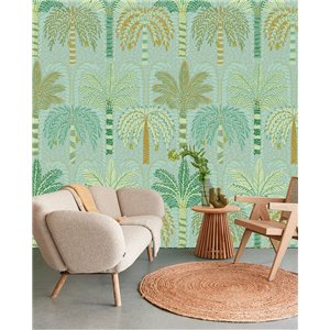 Rasch|Wall mural stucco watercolor effect blue|Wallmurals 2