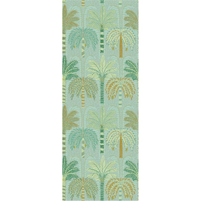 Eijffinger|Papier peint panoramique palmiers et feuilles tropicales vert clair|Panoramiques