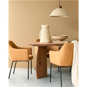 Casamance|Wallpaper natural fiber striped beige|High-End 2