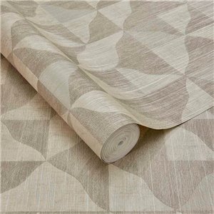 Eijffinger|Geometric wallpaper with textured shapes in brown ethnic style|Ethnic