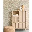 Eijffinger|Geometric wallpaper with textured shapes in beige|Geometric