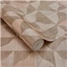 Eijffinger|Geometric wallpaper with textured shapes in taupe beige|Geometric