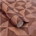Eijffinger|Papier peint géométrique formes texturées rose brun style ethnique|Ethnique