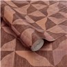 Eijffinger|Geometric wallpaper with textured shapes in pink brown ethnic style|Ethnic