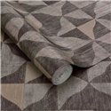 Eijffinger|Geometric wallpaper with textured shapes in brown ethnic style|Ethnic