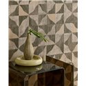 Eijffinger|Geometric wallpaper with textured shapes in brown ethnic style|Ethnic