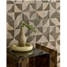 Eijffinger|Geometric wallpaper with textured shapes in brown ethnic style|Ethnic