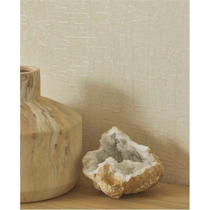 Papel pintado relieve efecto arcilla beige crema moderno - Eijffinger Sensory 340331