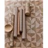Eijffinger|Modern wallpaper with clay-effect relief in rosy brown|Stucco Imitation