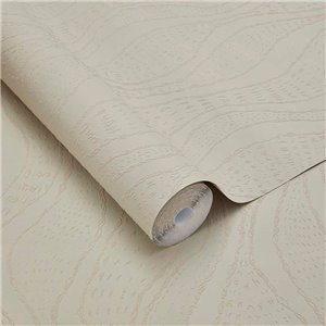 Eijffinger|Papel pintado ondas en relieve blanco crema escandinavo|Papel Pintado