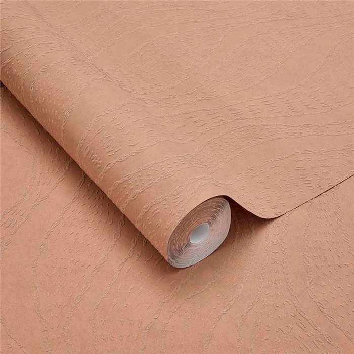 Papel pintado ondas en relieve terracota escandinavo - Eijffinger Sensory 340354