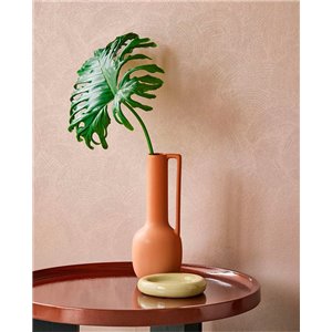 Casadeco|Tapete in puderrosa Musselin-Textiloptik|Rosa 2
