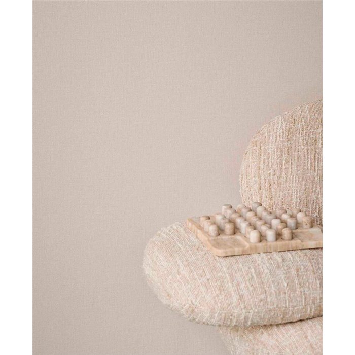 Eijffinger|Zeitlose Tapete mit Leinenoptik in Cremeweiß|Textilimitation