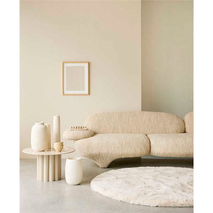 Eijffinger|Timeless sand beige linen effect wallpaper|Fabric Imitation