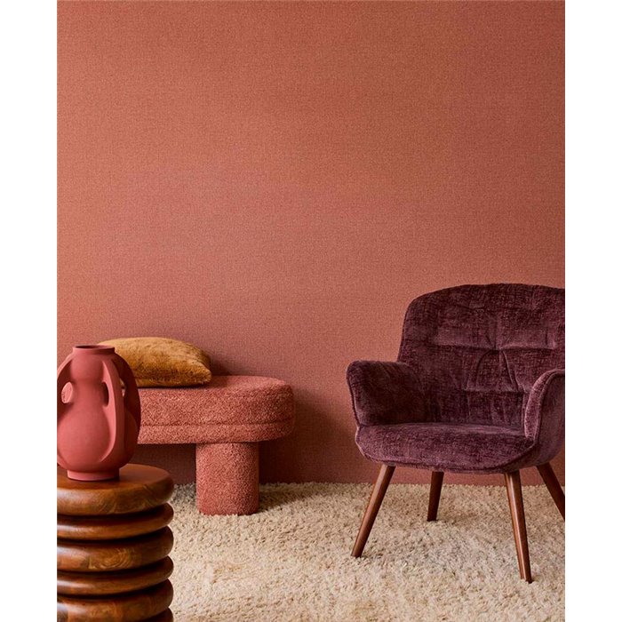 Eijffinger|Timeless dusty rose brown linen effect wallpaper|Fabric Imitation