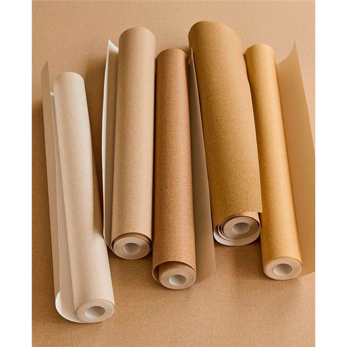 Eijffinger|Papier peint intemporel effet lin beige camel|Imitation Tissu