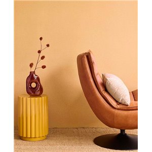 Casamance|Papier peint lin brun chaudron|Imitation Tissu 2