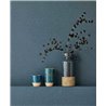 Eijffinger|Papier peint intemporel effet lin bleu denim|Imitation Tissu
